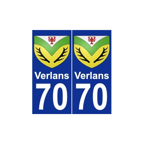 70 Verlans blason autocollant plaque stickers ville