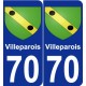 70 Villeparois wappen aufkleber typenschild aufkleber stadt