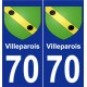 70 Villeparois coat of arms sticker plate stickers city