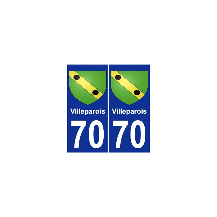 70 Villeparois wappen aufkleber typenschild aufkleber stadt