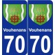 70 Vouhenans wappen aufkleber typenschild aufkleber stadt