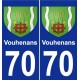 70 Vouhenans blason autocollant plaque stickers ville