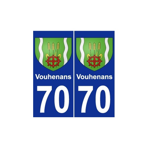 70 Vouhenans stemma adesivo piastra adesivi città