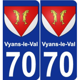 70 Vyans-le-Val coat of arms sticker plate stickers city