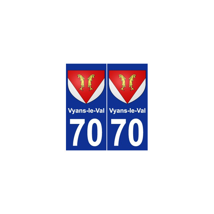 70 Vyans-le-Val coat of arms sticker plate stickers city
