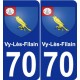 70 Vy-Lès-Filain coat of arms sticker plate stickers city