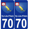 70 Vy-Lès-Filain wappen aufkleber typenschild aufkleber stadt