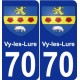 70 Vy-les-Lure stemma adesivo piastra adesivi città