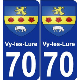 70 Vy-les-Lure coat of arms sticker plate stickers city