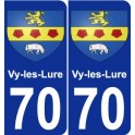 70 Vy-les-Lure stemma adesivo piastra adesivi città