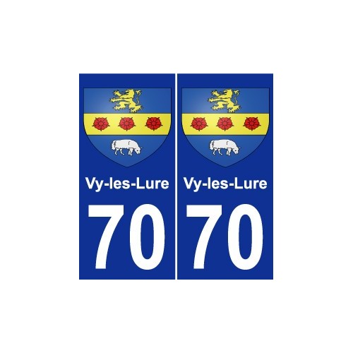 70 Vy-les-Lure blason autocollant plaque stickers ville