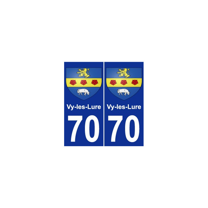70 Vy-les-Lure coat of arms sticker plate stickers city