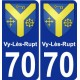 70 Vy-Lès-Rupt coat of arms sticker plate stickers city