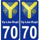 70 Vy-Lès-Rupt stemma adesivo piastra adesivi città