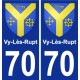 70 Vy-Lès-Rupt coat of arms sticker plate stickers city