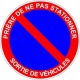 Kein parkplatz sticker kleber