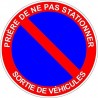 Divieto di parcheggio adesivo adesivo
