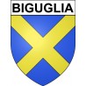 Pegatinas escudo de armas de Biguglia adhesivo de la etiqueta engomada