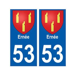 53 Ernée blason autocollant plaque stickers ville