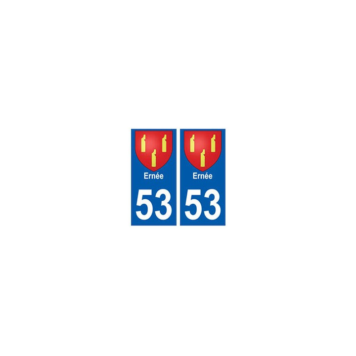 53 Ernée blason autocollant plaque stickers ville