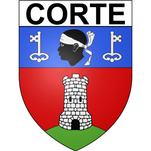 Corte 20 ville Stickers blason autocollant adhésif