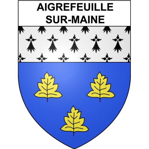 Aigrefeuille-sur-Maine Sticker wappen, gelsenkirchen, augsburg, klebender aufkleber