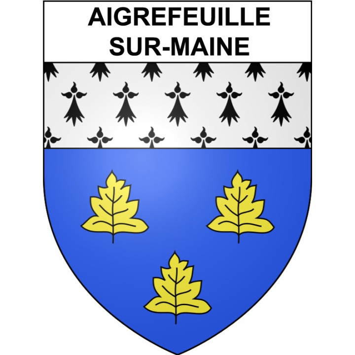 Pegatinas escudo de armas de Aigrefeuille-sur-Maine adhesivo de la etiqueta engomada