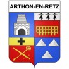 Pegatinas escudo de armas de Arthon-en-Retz adhesivo de la etiqueta engomada