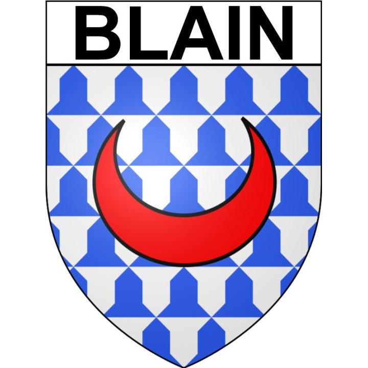 Pegatinas escudo de armas de Blain adhesivo de la etiqueta engomada