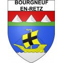 Pegatinas escudo de armas de Bourgneuf-en-Retz adhesivo de la etiqueta engomada