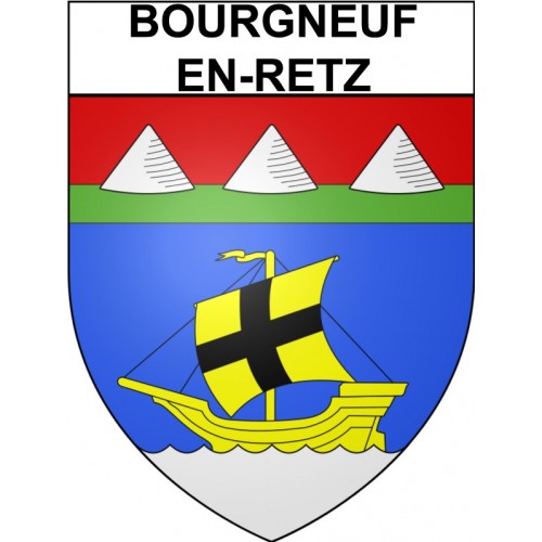 Bourgneuf-en-Retz 44 ville Stickers blason autocollant adhésif