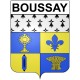 Pegatinas escudo de armas de Boussay adhesivo de la etiqueta engomada