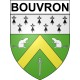 Pegatinas escudo de armas de Bouvron adhesivo de la etiqueta engomada