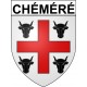 Pegatinas escudo de armas de Chéméré adhesivo de la etiqueta engomada