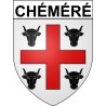Pegatinas escudo de armas de Chéméré adhesivo de la etiqueta engomada