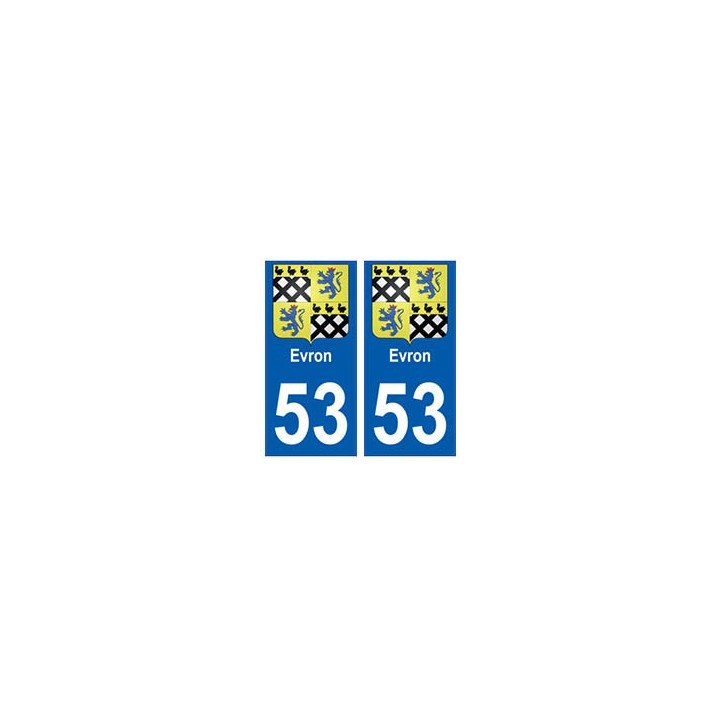 53 Evron blason autocollant plaque stickers ville