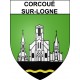 Corcoué-sur-Logne 44 ville Stickers blason autocollant adhésif