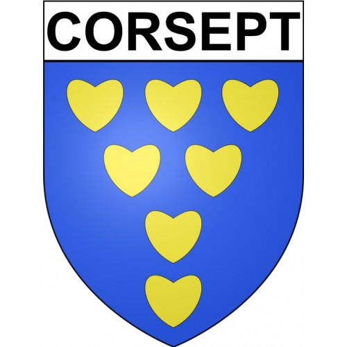 Pegatinas escudo de armas de Corsept adhesivo de la etiqueta engomada