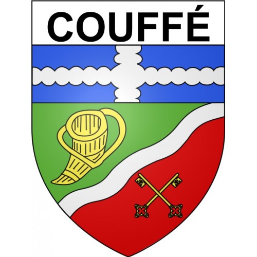 Couffé 44 ville Stickers blason autocollant adhésif