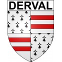 Pegatinas escudo de armas de Derval adhesivo de la etiqueta engomada