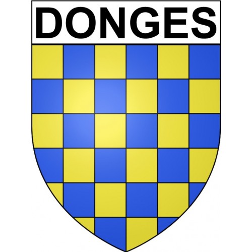 Pegatinas escudo de armas de Donges adhesivo de la etiqueta engomada