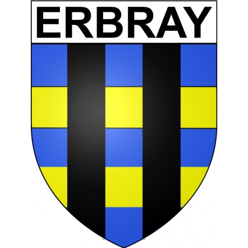 Pegatinas escudo de armas de Erbray adhesivo de la etiqueta engomada