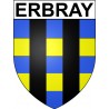 Pegatinas escudo de armas de Erbray adhesivo de la etiqueta engomada