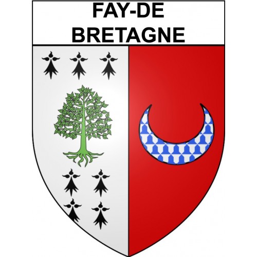 Stickers coat of arms Fay-de-Bretagne adhesive sticker
