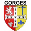 Gorges 44 ville Stickers blason autocollant adhésif