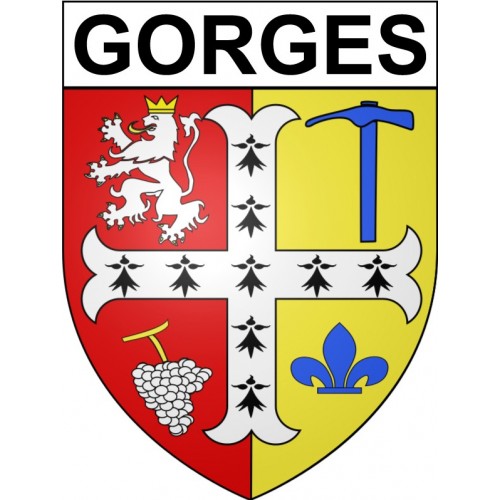 Gorges 44 ville Stickers blason autocollant adhésif
