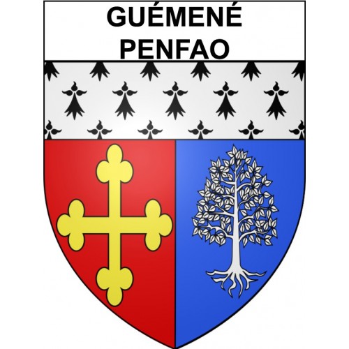 Guémené-Penfao 44 ville Stickers blason autocollant adhésif