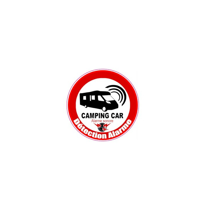 Alarme camping car logo 28 Détection alarme sonore autocollant adhésif sticker