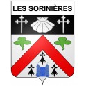 Pegatinas escudo de armas de Les Sorinières adhesivo de la etiqueta engomada