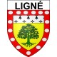 Pegatinas escudo de armas de Ligné adhesivo de la etiqueta engomada